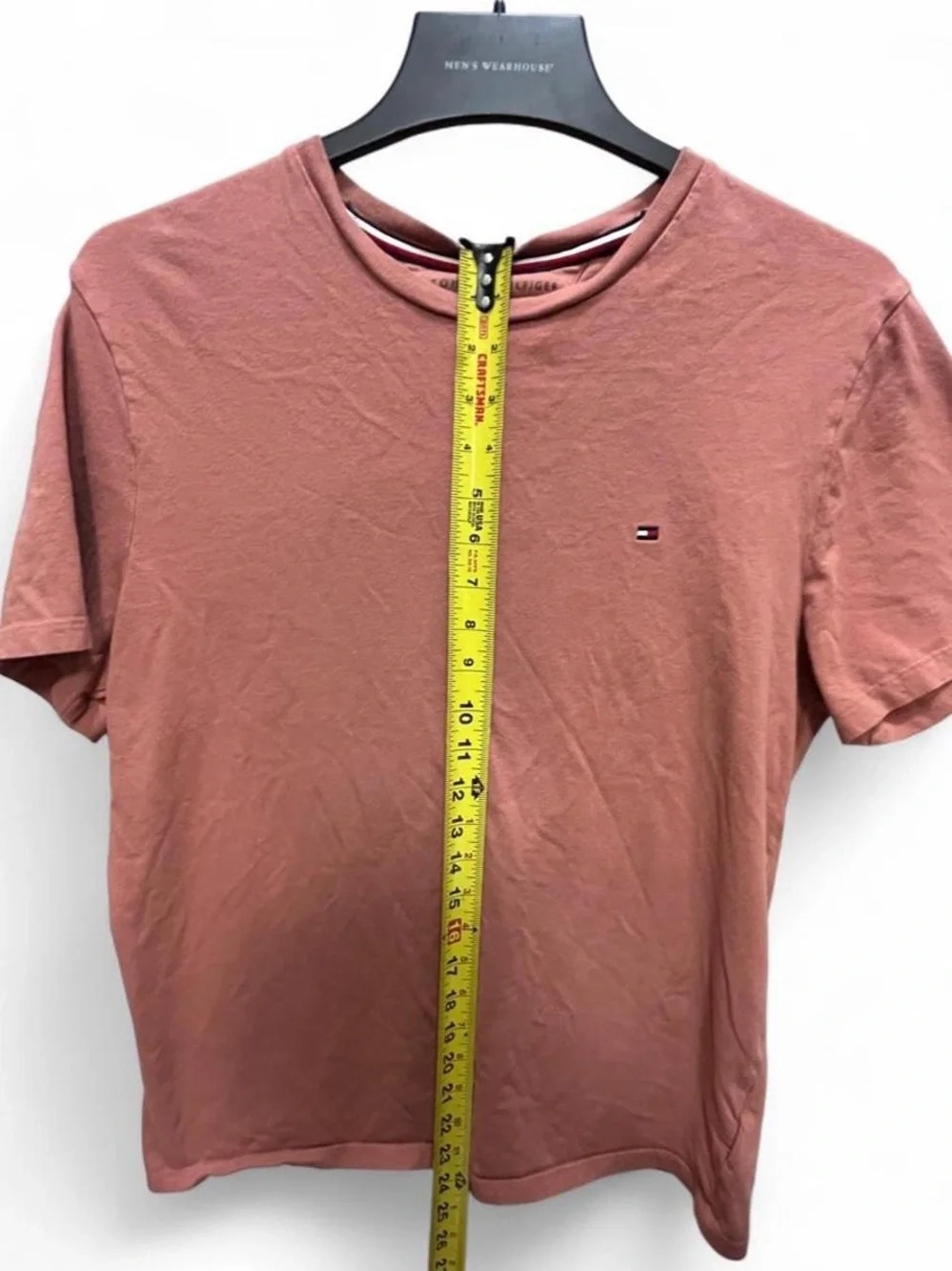 Tommy Hilfiger Pink Fall Boho Preppy Minimalist Men’s Medium 100% Cotton T-Shirt